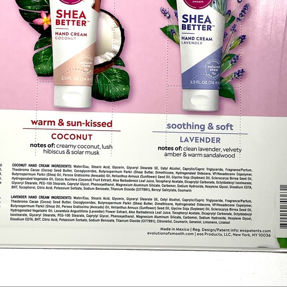 EOS Natural Shea Butter 24Hr Hydration Moisturizing Hand Creams 4PK 4 Fragrances - Picture 13 of 15
